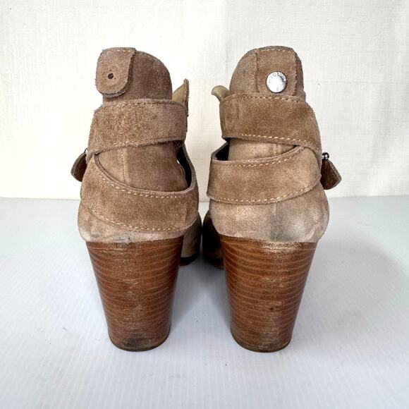 RAG & BONE Harrow Bootie Women's 8 Tan‎ Suede Leather Boho Edgy Festival Concert - Picture 7 of 11